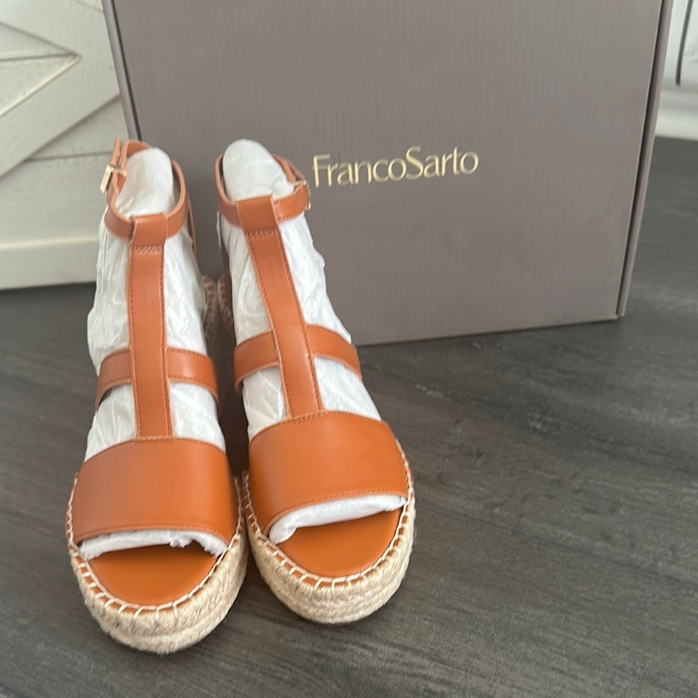 Franco Sarto Women's Brown Espadrille Wedges